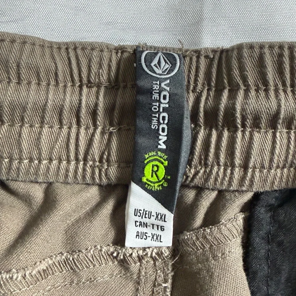 Volcom Jogger Pants Sz XXL Mens Brown Elastic Waist Drawstring Skater Streetwear